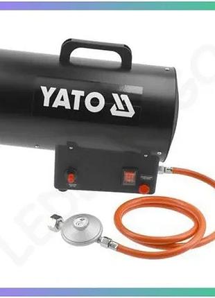 Газовий нагрівач yato 15 квт 230в 320 м3/год для обігріву приміщень з п'єзо запалюванням і захистом ві sku_yt-99730