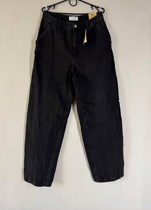 Стильні чорні жіночі джинси terranova baggy (розмір eu 38 / m)