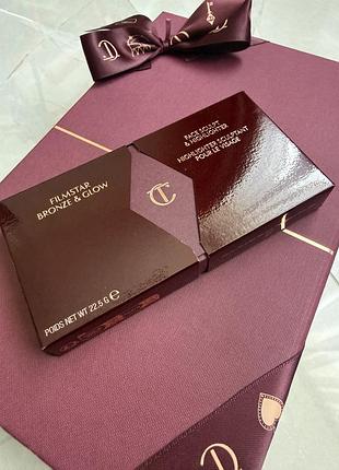 Палетка для контуринга лица charlotte tilbury filmstar bronze & glow face sculpt & highlight, light to medium, 22.5
