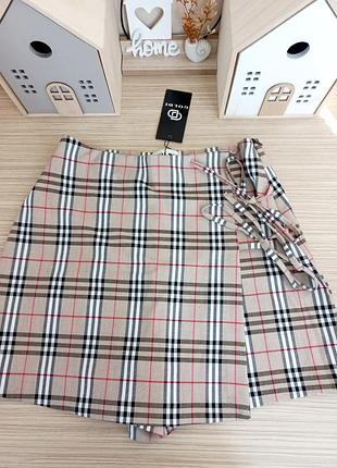 Шорти спідниця в стилі burberry