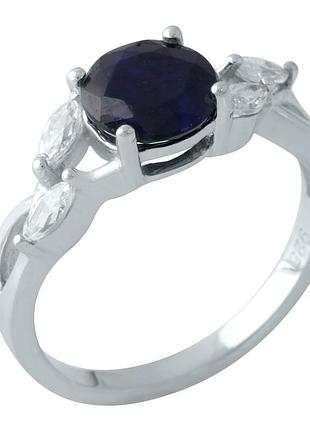 Серебряное кольцо komilfo с натуральным сапфиром 2.24ct, вес изделия 2,48 гр (1961704) 17.5 размер