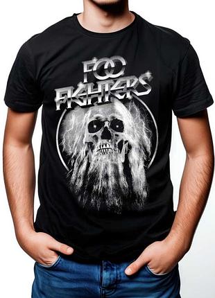 Оригінальна футболка мерч foo fighters "elder bearded skull" (gildan)