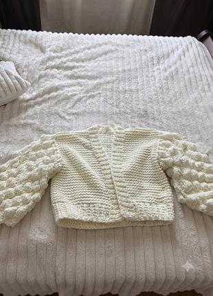 Кардиган з alize puffy 4