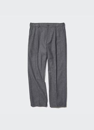 Фірмові брюки uniqlo pleated wide pants (brushed twill)