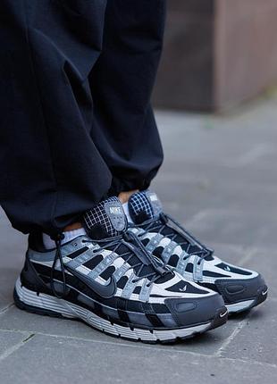 Кроссовки nike p-6000 black grey blue