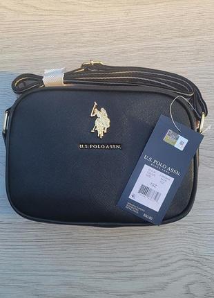 Класична сумочка чорна кросбоді від u s polo assn