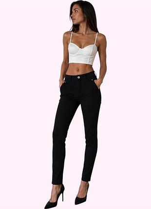 Штани лосіни жіночі класичні обтягуючі zara m чорні