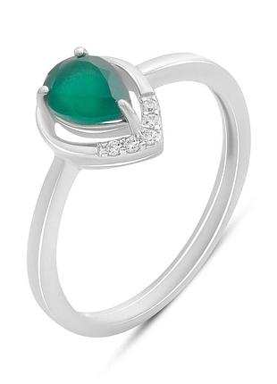 Серебряное кольцо komilfo с натуральным агатом 0.663ct, вес изделия 2,01 гр (2189701) 16.5 размер