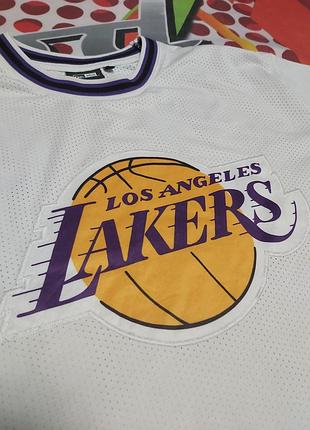 Оригинальная сетчатая футболка оверсайз new era nba los angeles lakers (размер l)