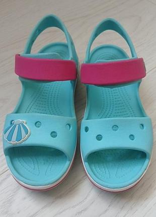 Босоножки crocs j1 р.30-31 бирюзовые сандалии на девочку