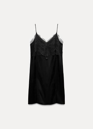 Вечірнє чорне плаття zara міні прямого крою 100% віскоза