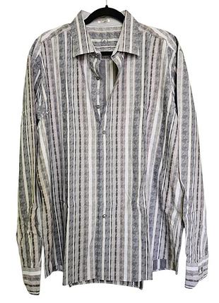 Рубашка мужская premium vintage bugatchi uomo men's long sleeve cotton shirt