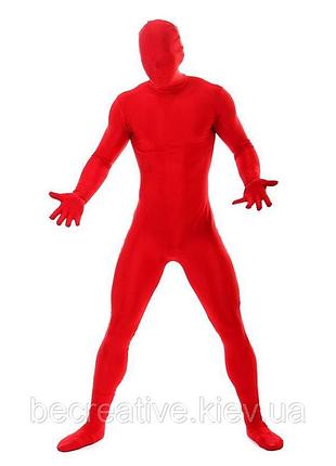 Червоний облягаючий комбінезон zentai (костюм «друга шкіра») для косплею, танців, геловіну 14-150см