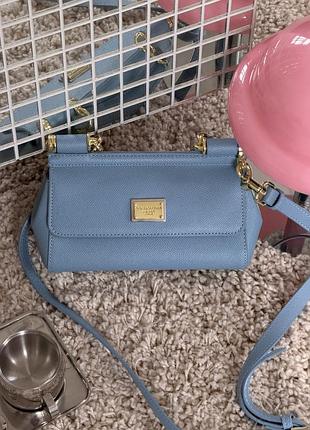 Сумка dolce&gabbana sicily medium - premium блакитний 19cm