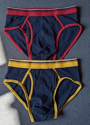 Чоловічі труси брифи m&s котонові труси з гульфиком натуральні чоловічі труси