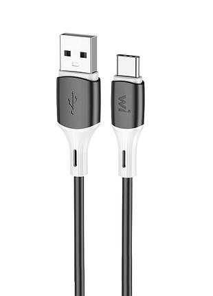 Кабель wibrand mamba type-c silicone charging data cable 1m black