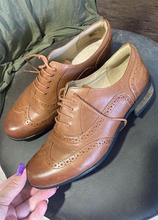 Шкіряні броги 🍒37 розмір/24-24,5 см clarks кларкс