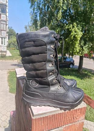 Высокие кожаные зимние ботинки timberland waterproof, р. 38.5 (8m), стелька 24,5 см