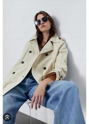 Тренч короткий zara тренд сезону