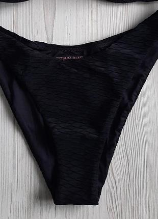 Чорні окремі плавки бікіні victoria's secret оригінал низ від купальника окремо s m віктория сикрет чорний купальник розпарювання бразиліани