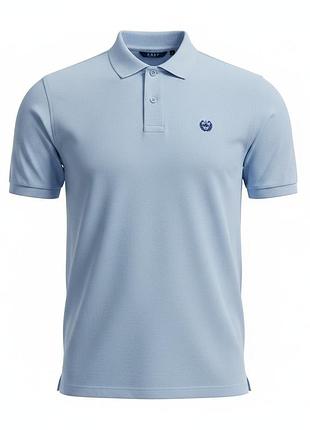 Нежно-голубая мужская футболка поло easy matalan regular fit