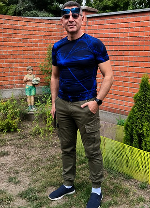 Мужские карго джоггеры h&amp;m slim fit хаки оливковые s-m 46