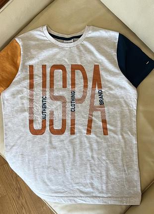 U.s polo assn. фірмова футболка 10-11 років ріст 140-146 на хлопчика стан як нова дов 59.5, шир 45