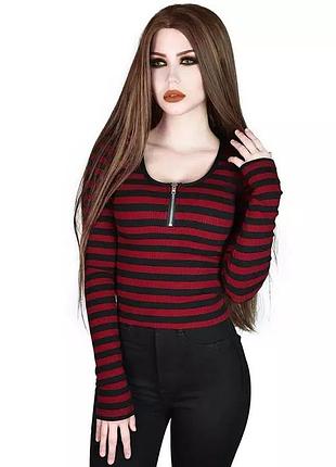 Кофта, готический лонгслив, зепка killstar p. xl-l