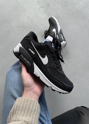 Чорні кросівки унісекс nike air max 90 classic black white х ейр макс 42