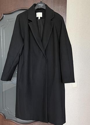 Гарне класичне пальто пряме, чорного кольору h&m