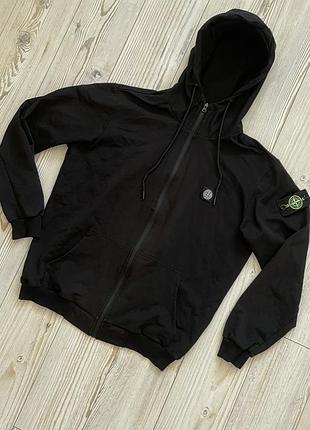 Чоловіче зіп-худі stone island чорне xl