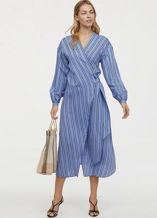 Плаття  у смужку на запах від h&m 36/s