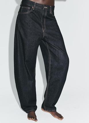 Джинсы trf barrel с высокой посадкой от zara
