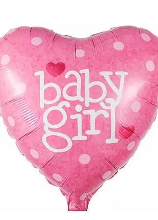 Фольгована фігура baby girl  серце