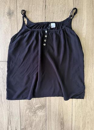 Чорний топ з ґудзиками h&m