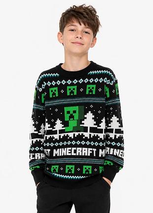 Пуловер для хлопчика 13-14 років дитячий светр minecraft пуловер для хлопчика пуловер minecraft зимовий светр minecraft