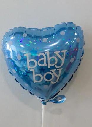 Фольгована фігура baby boy серце