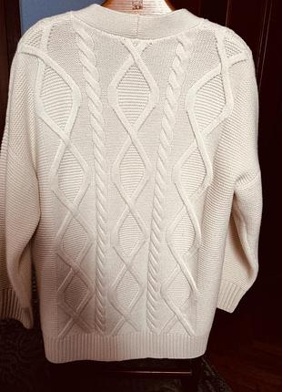 Кашеміровий кардиган mareoni молочний oversize (кашемір/меринос) 3