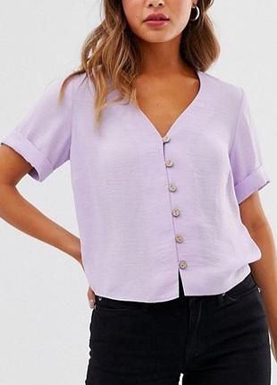 Блуза new look лавандова вкорочена boxy crop, розмір m