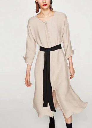 Платье-кимоно из текстурированной вискозы zara