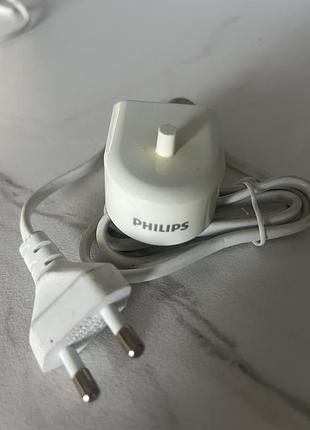 Білий індукційний зарядний пристрій philips sonicare