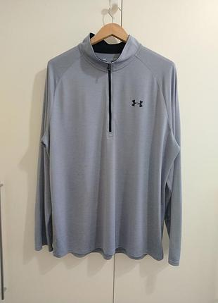 Кофта zip under armour серый цвет puma gymshark nike ralph lauren gant