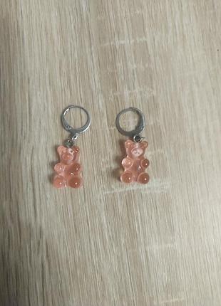 Сережки ведмедики