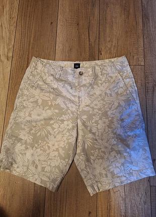 Шорты gap printed chino shorts moon stone, размер 32
