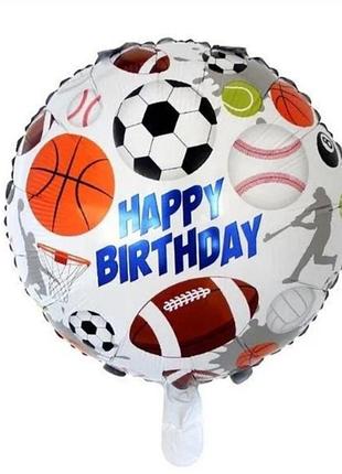 Фольгована фігура happy birthday м'ячі коло