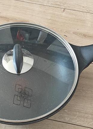 Оригинал tefal fusion фьюжн сковорода 30 см с крышкой литой алюминий отличное состояние