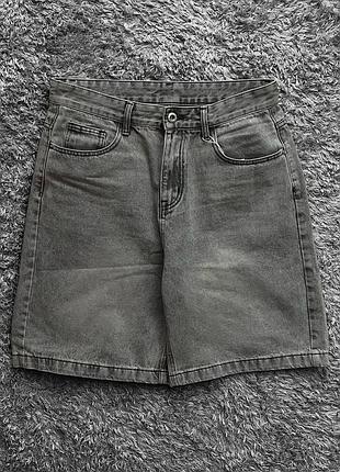 Базовые серые джинсовые шорты base grey short jorts