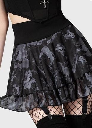 Killstar «hioid» mini готична спідниця