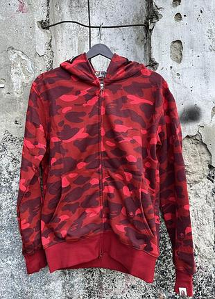 Зіп худі bape червона