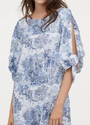 Лляна сукня прямого крою льон від h&m